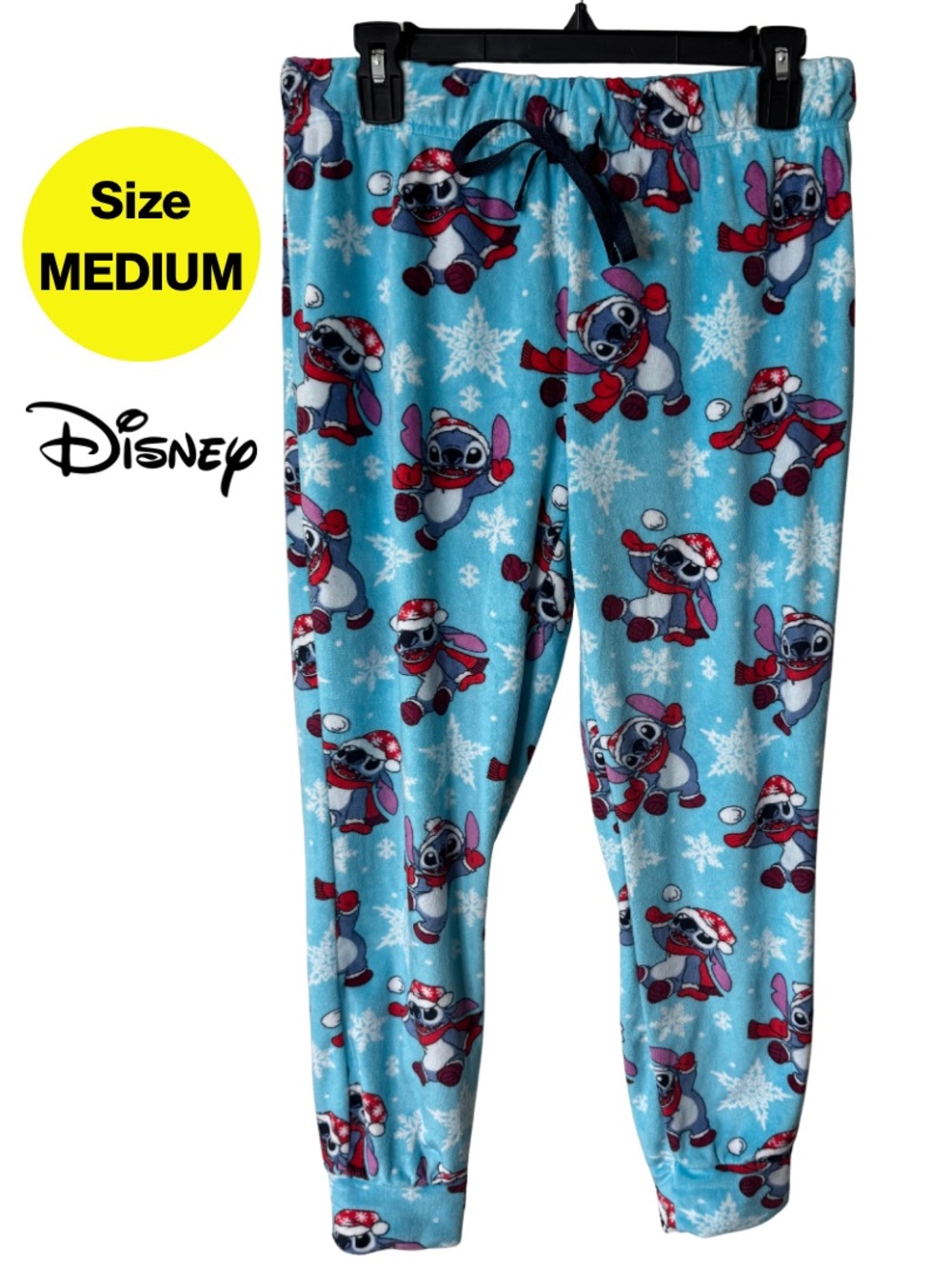 3/for $15 🍒 STITCH Lilo & Stitch Holiday Fleece Pajama Pants (Women’s Medium)